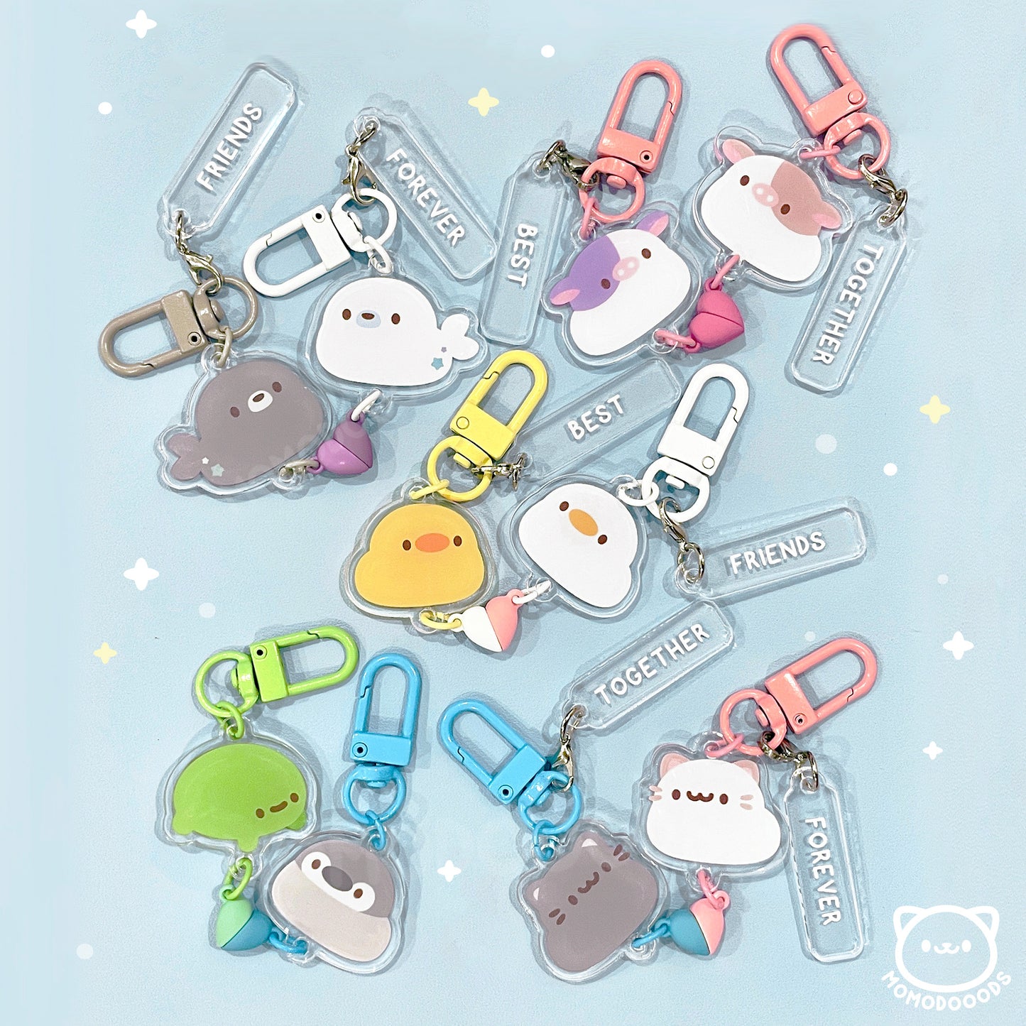 Momodachi Couple & Friendship Keychains (Magnetic)