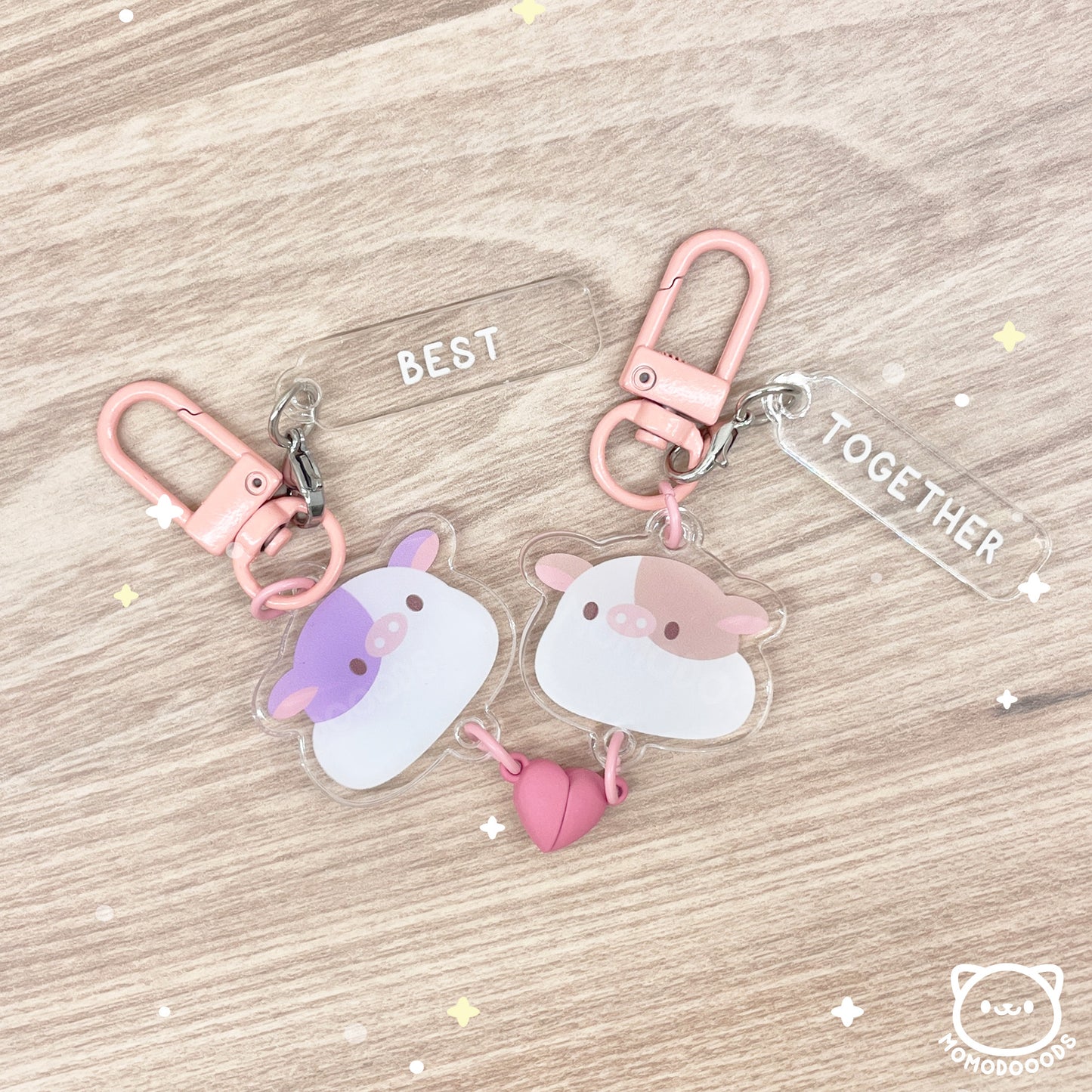 Momodachi Couple & Friendship Keychains (Magnetic)