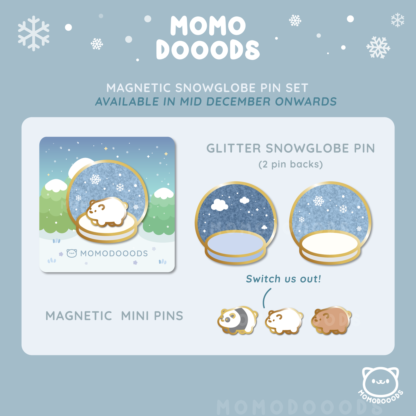 Enamel Pin: Mini Snowglobe Habitats