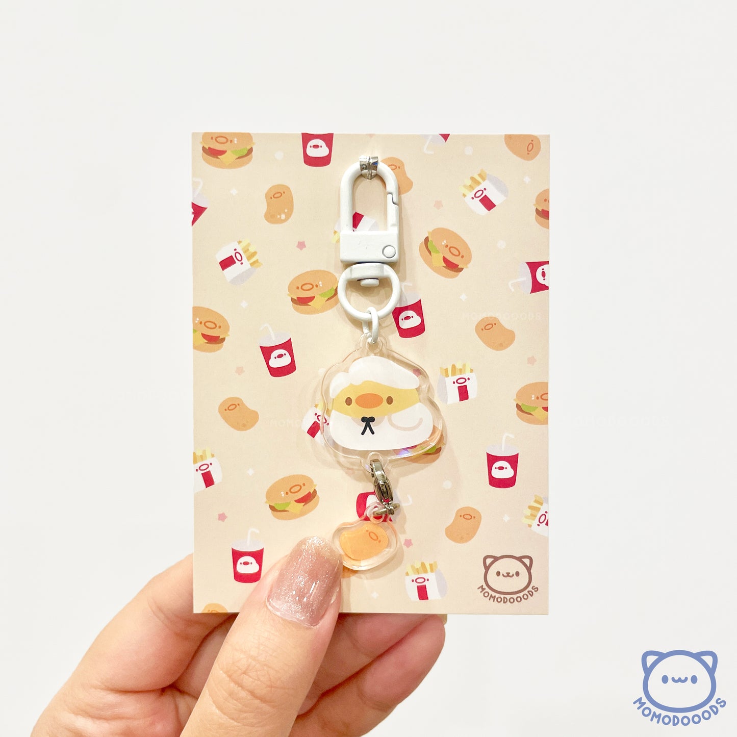 Dangle Keychain (Customisable): Fast Foood Ducks